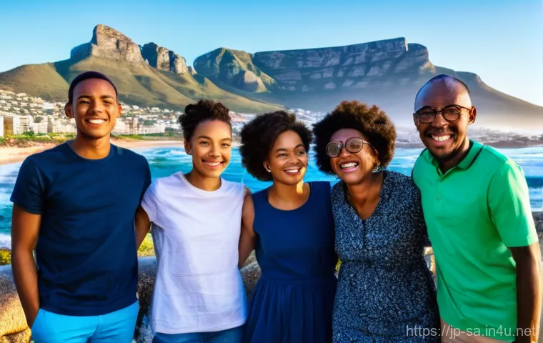 남아공 여행 경비 계산법 - **Prompt:** A vibrant, sun-drenched scene in a South African national park. A small group of adults ...