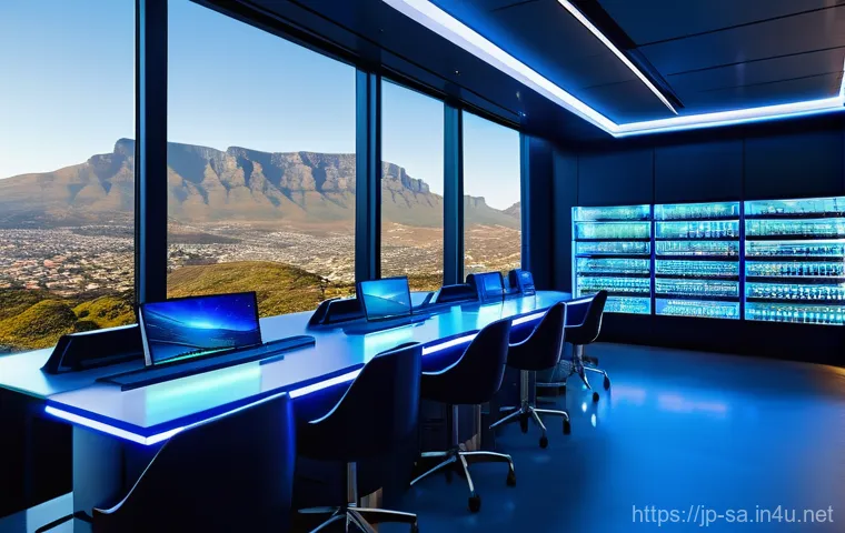 남아공에서 IT 업계 취업하는 방법 - **Prompt:** A vibrant, high-tech scene illustrating the fusion of cutting-edge technology and South ...