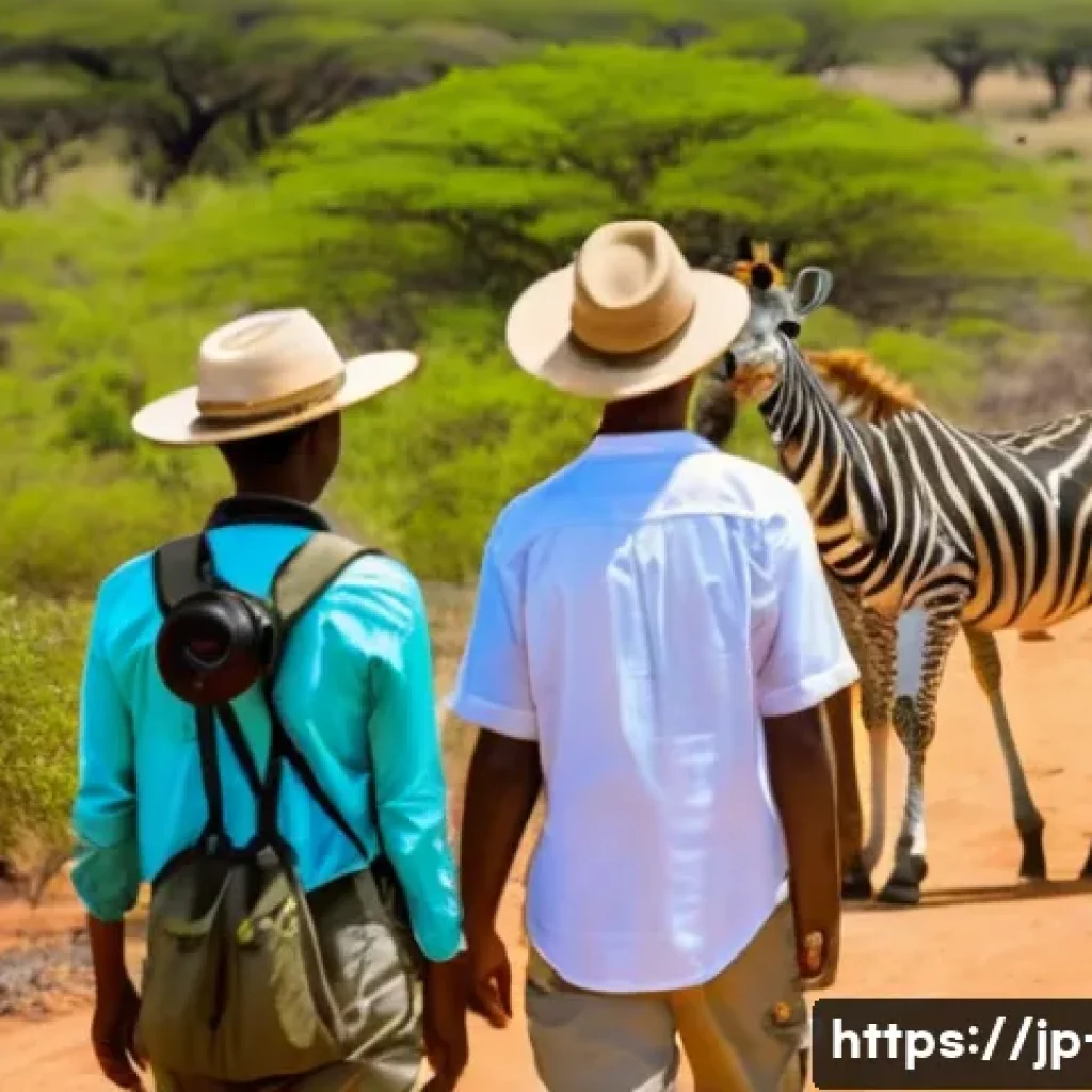 남아공 여행 시 안전 주의사항 - **Prompt 1: Safari Adventure in the Bushveld**
    "A diverse group of three friends (two women and ...